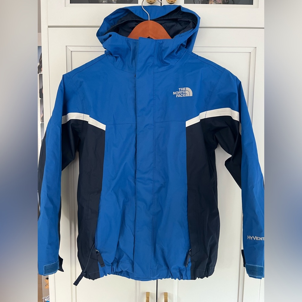 The North Face Blue and Black Hooded Jacket